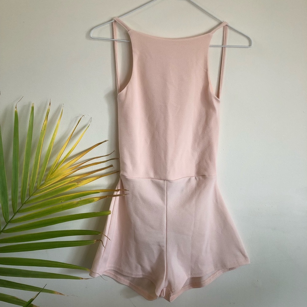 Boohoo Petite Renee Backless Cut Out Playsuit